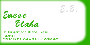 emese blaha business card